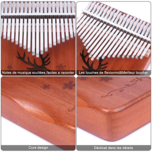 Kalimba 21 Clés Pouce Doigt Piano Portable Instrument de Musique avec Accessoires,Kalimba instrument avec tuning hammer… - Les Beatles, Paul McCartney, John Lennon, RIngo Starr, George Harrison Kalimba 21 Clés Pouce Doigt Piano Portable Instrument de Musique avec Accessoires,Kalimba instrument avec tuning hammer… – Image 3