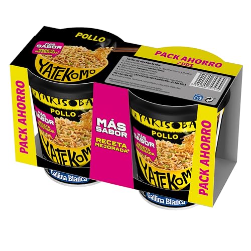Gallina Blanca - Yakisoba Cup Pollo, Pack 2 x 93g