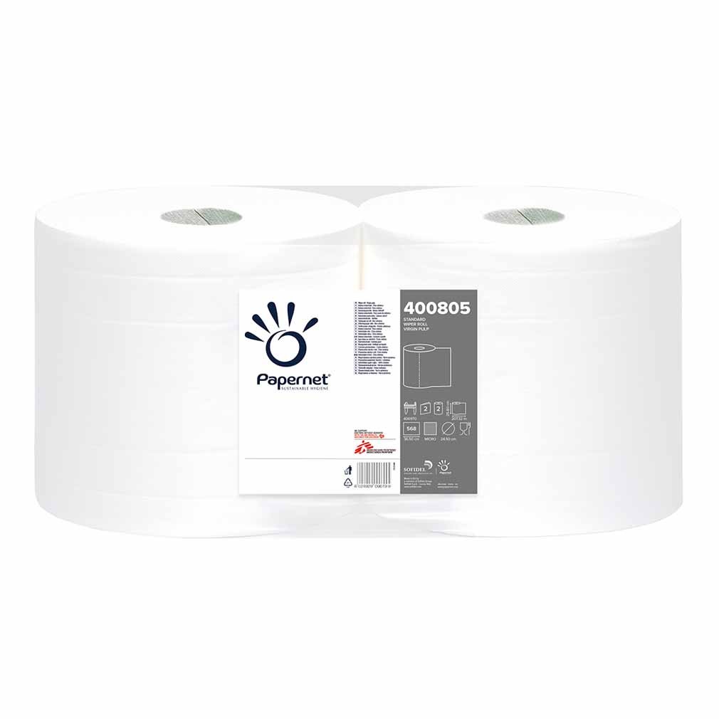 PAPERNET BOBINE ASCIUGATUTTO INDUSTRIALE 2PZ DA 568 STRAPPI