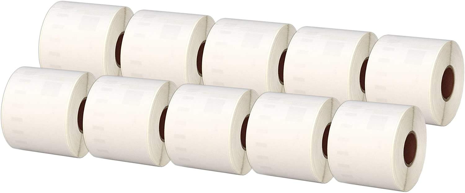 Aftertech 10x 99014 54x101mm Rotoli di Etichette adesive compatibili (220 Etichette/rotolo = 2200 totali) per Dymo LabelWriter Seiko SLP etichettatrici stampanti S0722434 10x99014