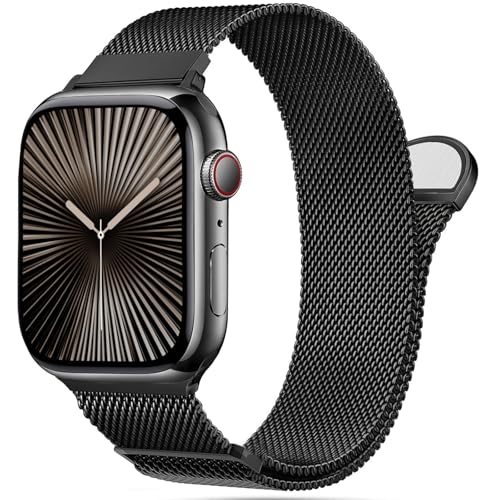 ORRLBB Strap Compatible with Apple Watch Straps Series 11 10 9 8 7 6 5 4 Ultra SE 3 2 49mm 46mm 45mm 44mm 42mm 41mm 40mm 38mm for Women Men, Magnetic Clasp Adjustable Metal Bands for iWatch