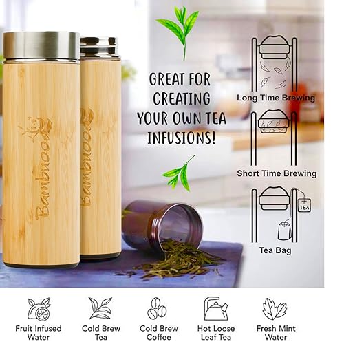 Premium-Vacuum-Insulated-Stainless-Steel-Bamboo-Tumbler-Leak-Proof-Bamboo-Tumbler-Thermos-for-Loose-Leaf-Tea-Coffee-Fruit-Infused-Drinks-Keeps-Hot-12-Cold-for-24-Hrs