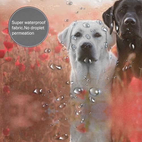 Rideau de douche imperméable labrador blanc 183x183 cm pour la maison et l'hôtel - 6