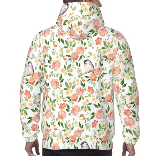 Sweat à capuche fleurs et oiseaux pour vos sorties décontractées