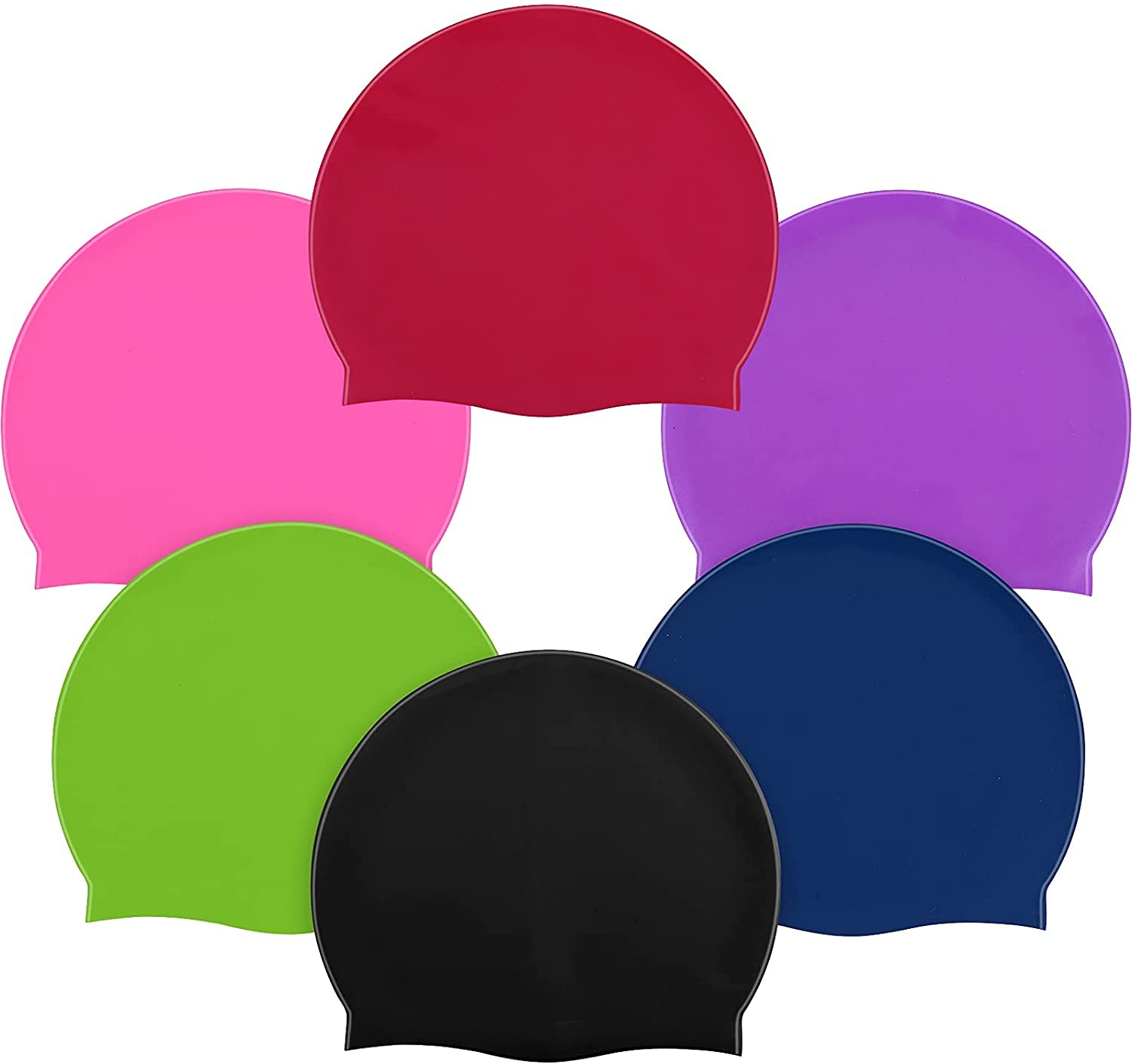 Spanker Unisex Adult Silicone Swim Cap Non-Slip Swimming Cap for Long and Short Hair (Pack of 6), Color May Vary Model- B SSTP (B09G2SBCYS) Amazon Price History, Amazon Price Tracker