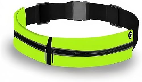 Miniatura 5 de Riñonera delgada para correr para hombres y mujeres, resistente al agua con puerto para auriculares y tira reflectante, soporte ajustable para