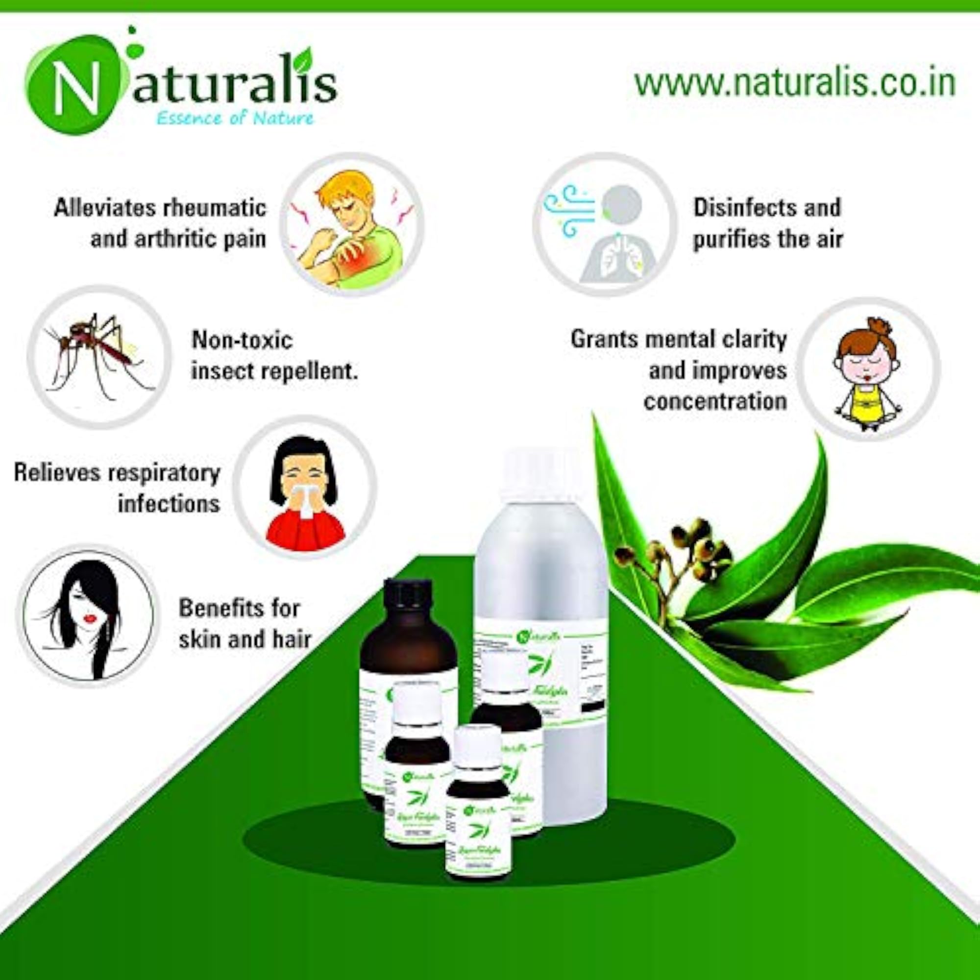 Lemon Eucalyptus Oil for Dandruff & Mosquito Repellent 30ml Pack of 6