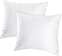 EIUE 18x18 Throw Pillow Inserts 2-Pack Machine Washable Premium Polyester Fiber Fill for Sofa Bed Decor Cushions White
