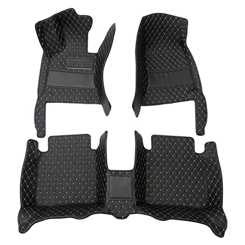 Lievilbat Tapis de Voiture -pour for Volkswagen Phaeton 4seat 2007-2016 Protection Contre Tous Les Temps Imperméables Antidérapant Diamant de Sol Moquette Noir Beige