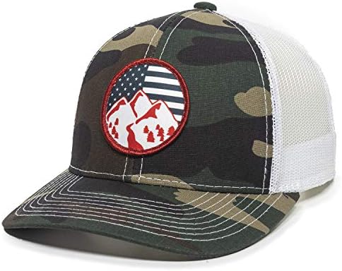 Americana Mountains Scout Patch Trucker 