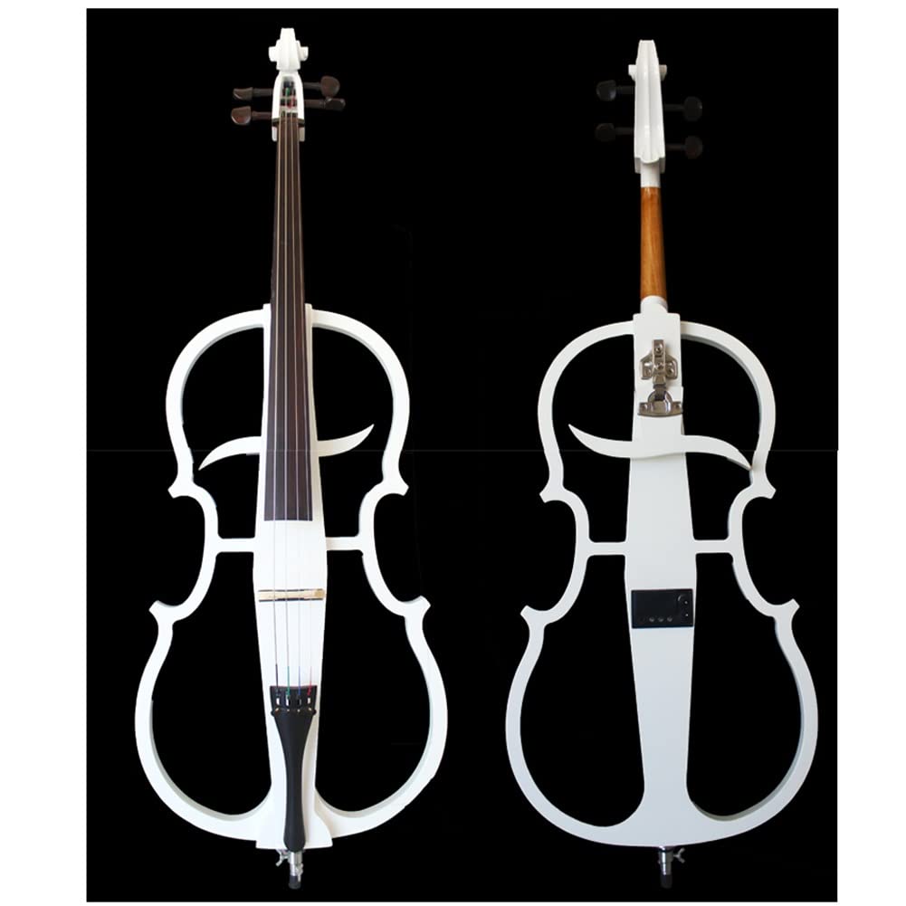 4/4 Violoncello Elettrico Professionale in Legno Massello A Grandezza Naturale Che Suona Il Violoncello Elettronico con Raccordi in Ebano