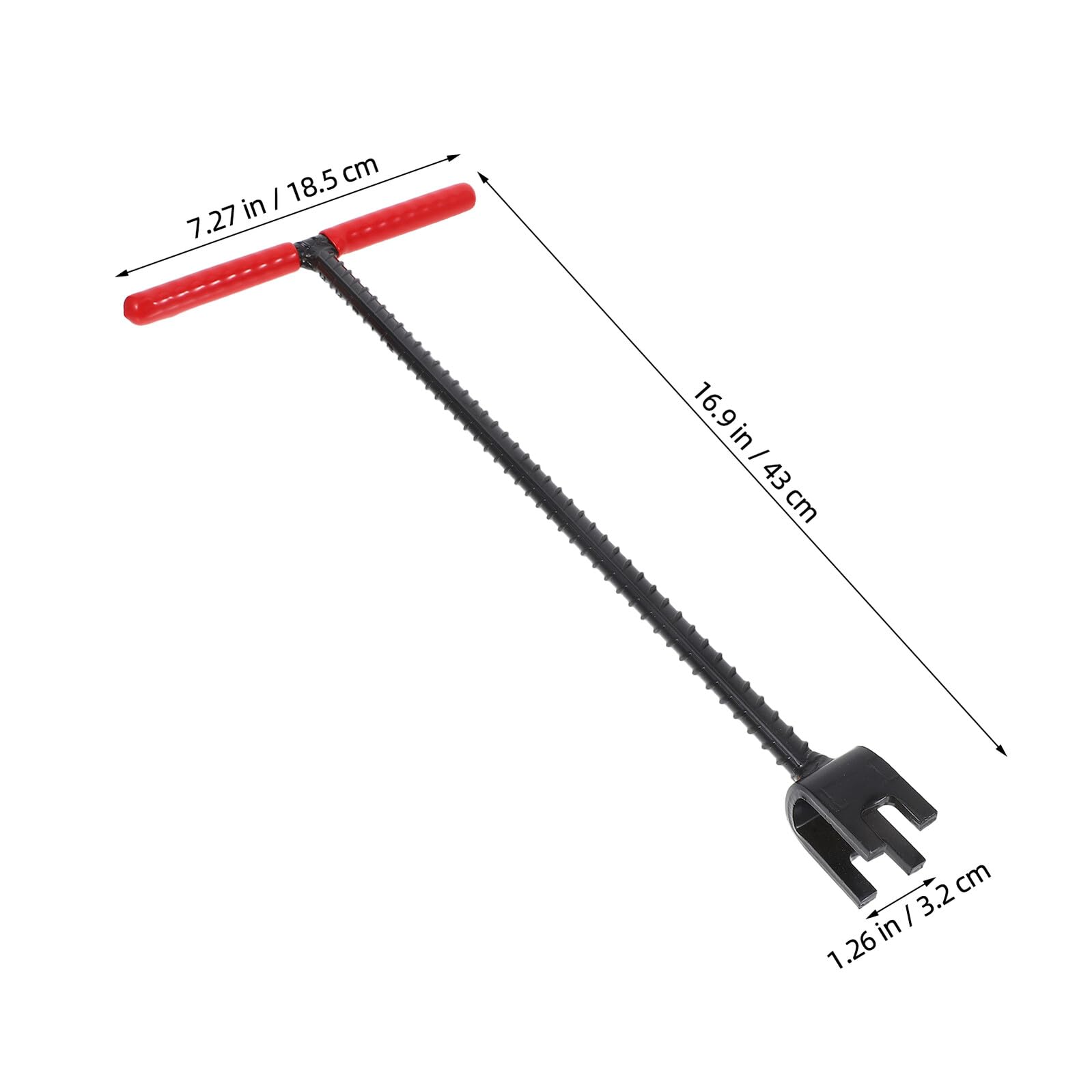 NUOBESTY Llave para Válvula de Agua de 17 Pulgadas con Mango T Herramienta Multifuncional para Cerrar Medidores y Válvulas Acero Inoxidable Resistente Agarre Cómodo Uso Plomería y