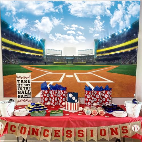 Fondo fotográfico baseball 8x6 ft para fiestas y eventos miniatura 2