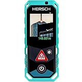 HERSCH LEM 150 Laser Entfernungsmesser (Digitale Kamera mit 4-fach Zoom, Bluetooth + App, drehbares Farbdisplay mit Touchscreen, 3D Messung, Neigungssensor, Ni-Mh Akku, IP65, Messungen bis 150 m