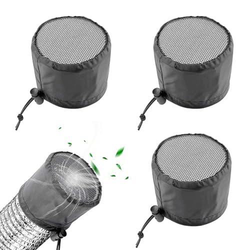 AMONENZ 4 Pezzi Coperture Sfiato Tende Coltivazione, Filtro Schermo Rete Antipolvere, Tessuto Oxford Schermo Rete Ventola Scarico, con Fibbie Regolazione e Elastici, per Condotti Aria Condizionata