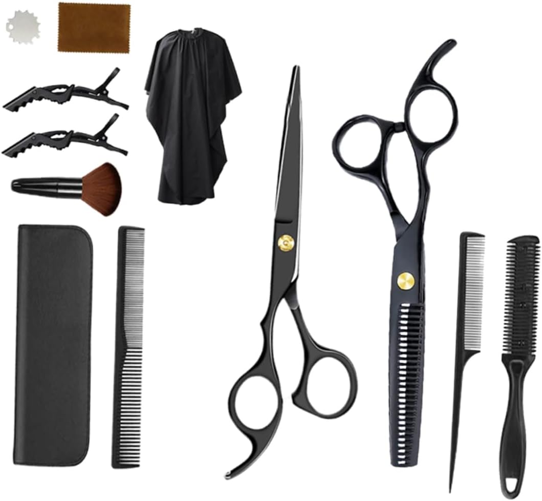 NOLITOY Cutting for Hair Hairdressing Set 1 Set/12pcs Hair Cutting Supplies Flat Teeth for Barber Shop