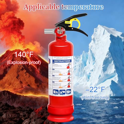 2 Pack ABC Dry Chemical Fire Extinguishers with Mount, 2.5 lb 1A:10B:C Rating for Home, Vehicle, Boat, Quick Release Handle, Compact & Portable Dry Powder Extinguisher - Image 5