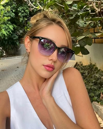 Image of 2 Packs Sunglasses for Women Polarized UV400 Protection Lens Big Frame Fashion Glasses Trendy Stylish Shade