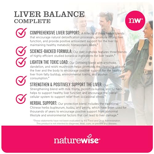 image for NatureWise Liver Balance Detox Supplement - Triple Repair Formula with
