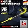 KRASER KR835 Steering Wheel Brake Pedal Lock, More Visible and Deterrent Yellow Rubber Coating, High Security Brake Clutch Pedal Lock Anti Theft Device Universal for Car, Van, Truck, Motorhome, Camper #2