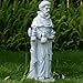 Keslecy St Francis Garden Statues, Saint Francis of Assisi Catholic Christian Yard Decor Lawn Garden Patio, Outdoor Sculptures Art Decorations, Grey