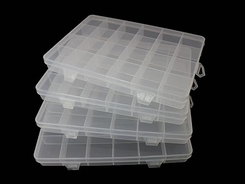 Miniatura 11 de Caja de almacenamiento de plástico transparente de 6 piezas con cierre hermético, contenedor organizador para lápices, rompecabezas, juguetes