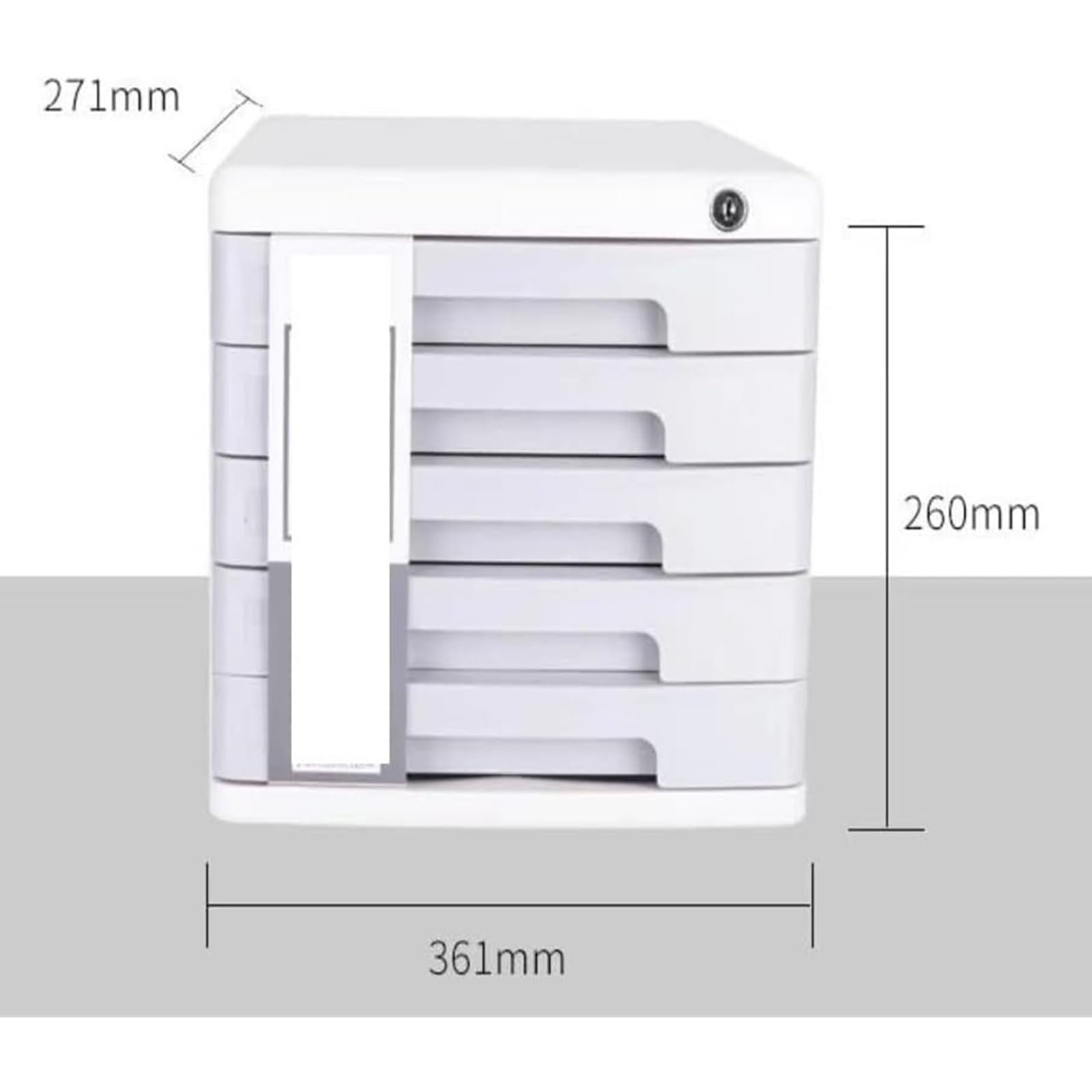 Archivador De Escritorio De 5 Capas, Organizador De Archivos, Cajón De Almacenamiento De Plástico A4 con Cerradura, Cajones Organizadores De Escritorio para Mue