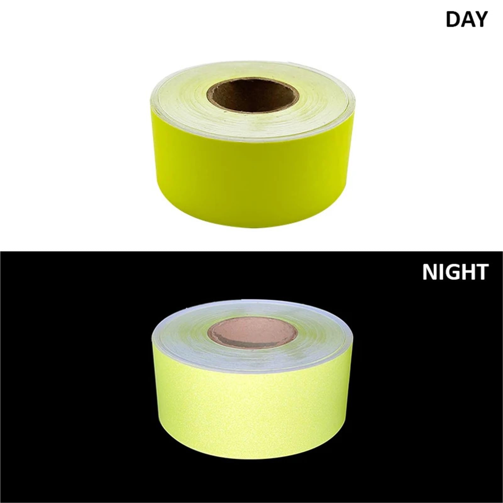 Brassard Réfléchissant Ruban d'avertissement en Tissu réfléchissant Auto-adhésif Jaune Fluorescent, bâton sur Le Sac à vêtements de Voiture, découpe Bricolage