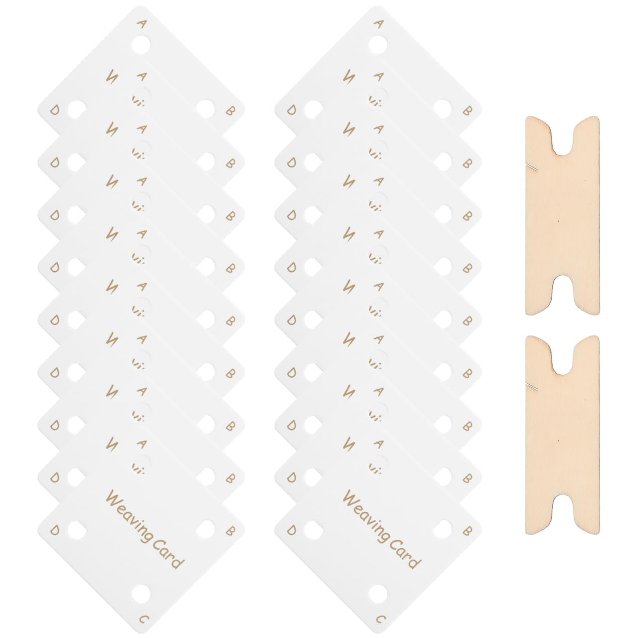 NUOBESTY 62Pcs Tablet Weaving Card Set including 2 Shuttles