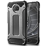 Funda híbrida en plástico gris y TPU. Esta funda para teléfono está hecha de partes modulares con un marco de TPU suave (muy similar a la silicona) y un respaldo de plástico duro duro. Esta combinación garantiza las mejores características a prueba de golpes del bolsillo del teléfono celular.