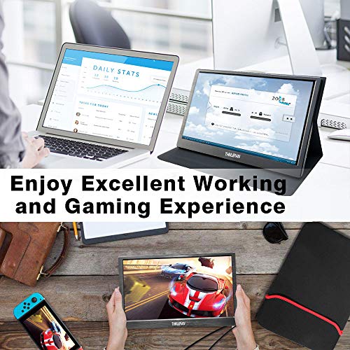Thinlerain 13.3 Pollici Monitor Portatile HDMI 1920 x 1080p FHD IPS Portatile Monitor Gaming Ultra-sottile Guscio di Metallo，Compatibile con PS3 PS4 Raspberry Pi WiiU Xbox PC Portatile Windows 7/8/10