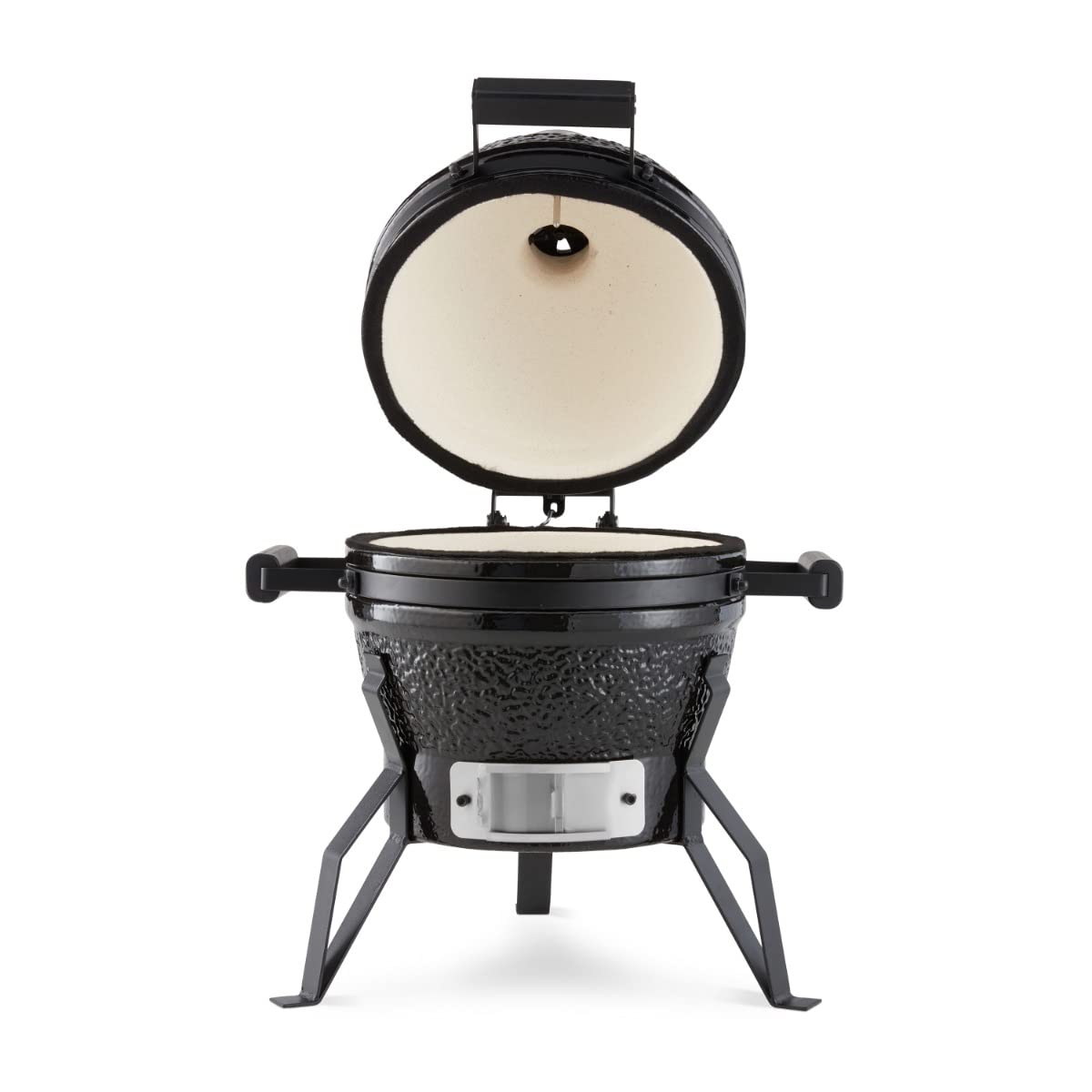 Premium Kamado BBQ 13 cali Ø 33 cm - Grill węglowy - Grillowanie, wędzenie, pieczenie, gotowanie na parze - Kuchenka - Grill jajeczny Czarny