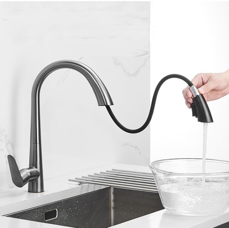 Robinet de cuisine rétractable pour évier double : fini le manque de place