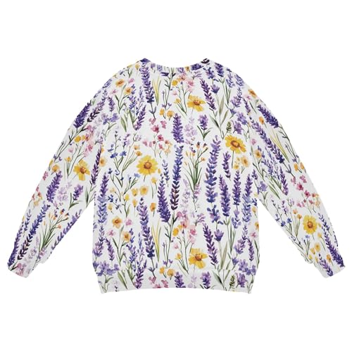 JUNZAN Romania Lavender Summer Flowers Little Kids Hooded Sweatshirt Fleece Outerwear for Kids Athletic 4T2