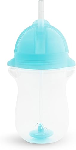Vista 10 de Munchkin Any Angle - Vasos con popote para niños pequeños con tapa de bloqueo de clic, 10 onzas, paquete de 2, rosa/morado