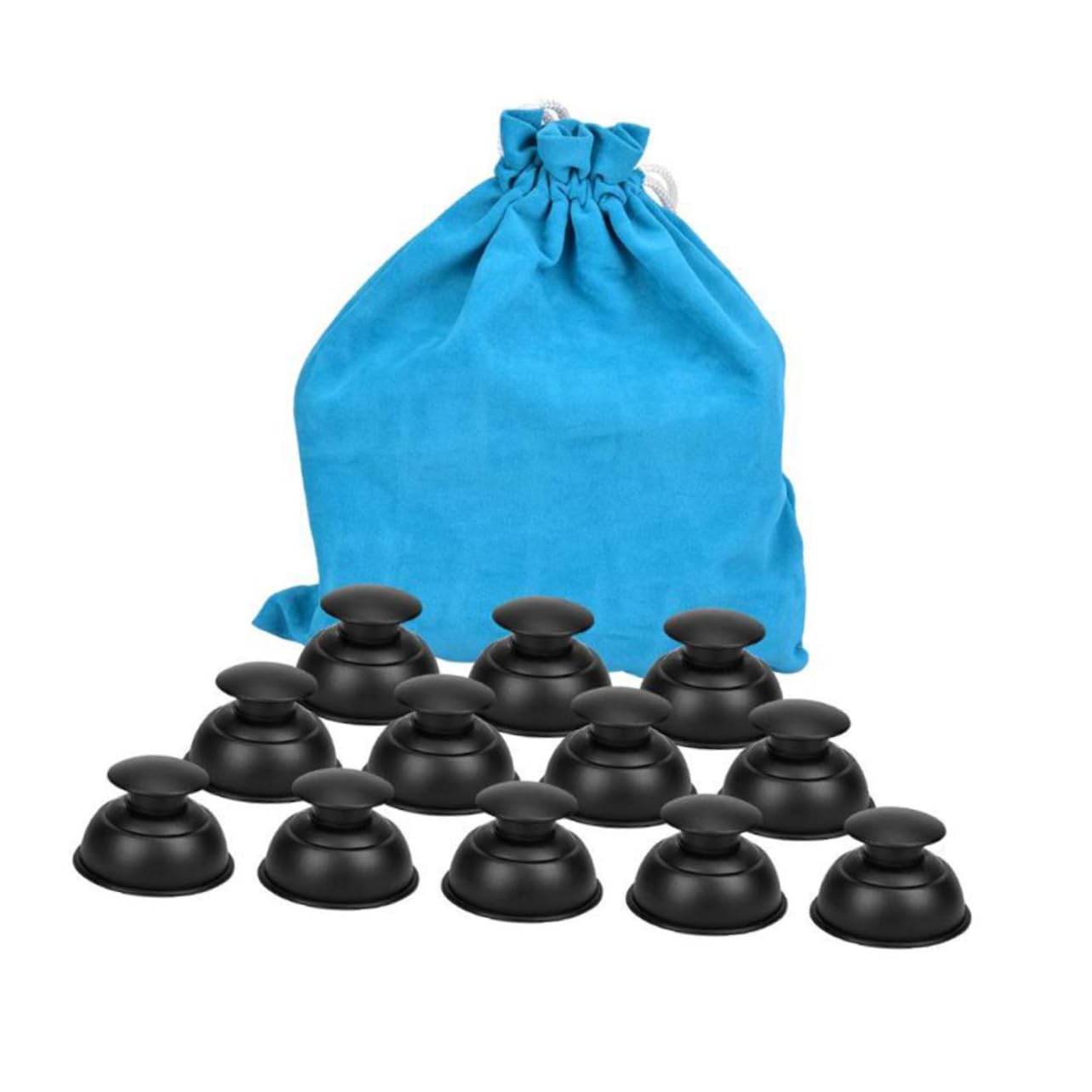 Ventouses en Silicone Noir, Lot de 12, Massage du Dos Corps