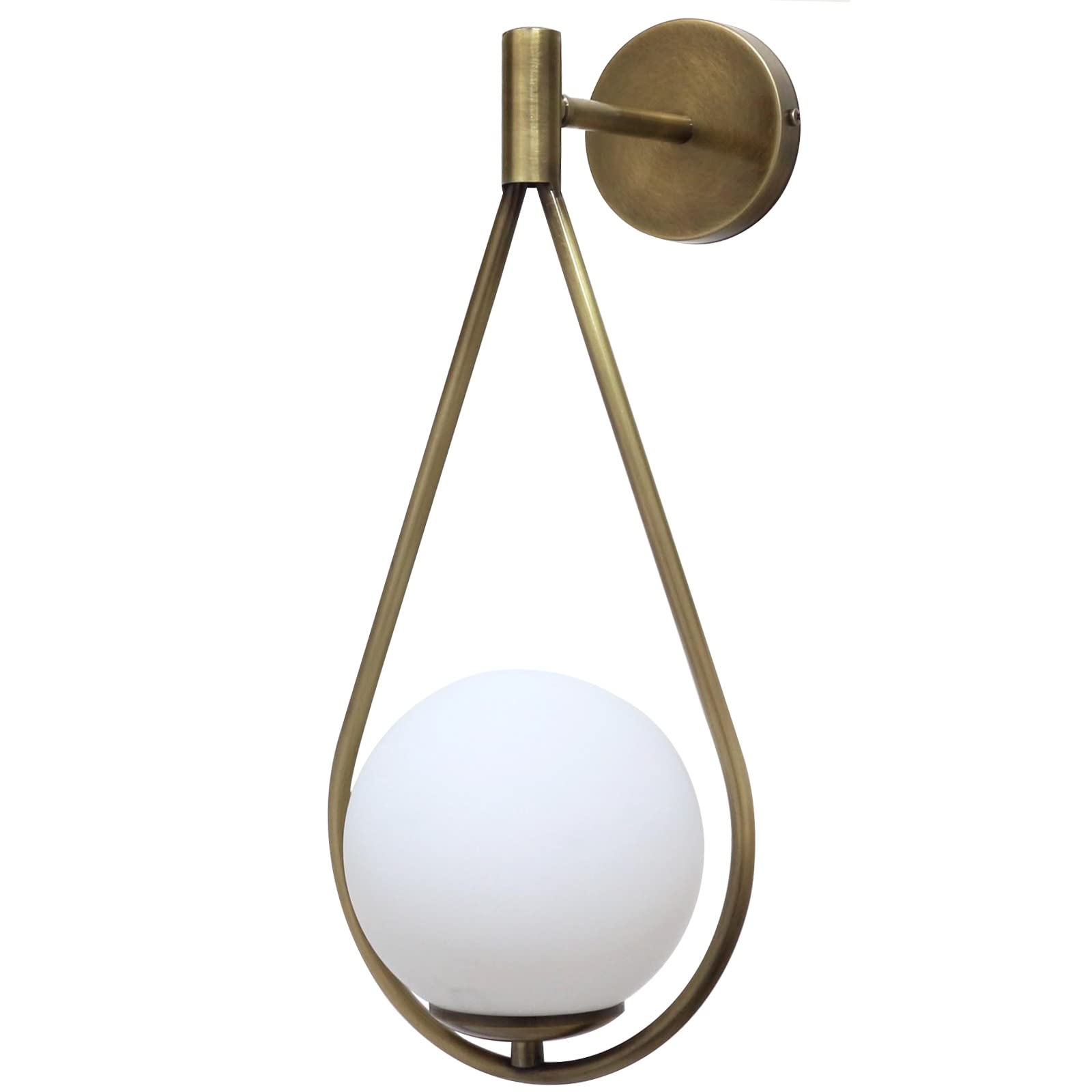 bamyum Ravenna Wandleuchte Innen Vintage Glas, Wandlampe Innen Vintage, Wandstrahler Innen, Wandlampe Schlafzimmer, Metall Wandleuchte, Deko Wohnzimmer Messing gebürstet Lampe Schlafzimmer Café