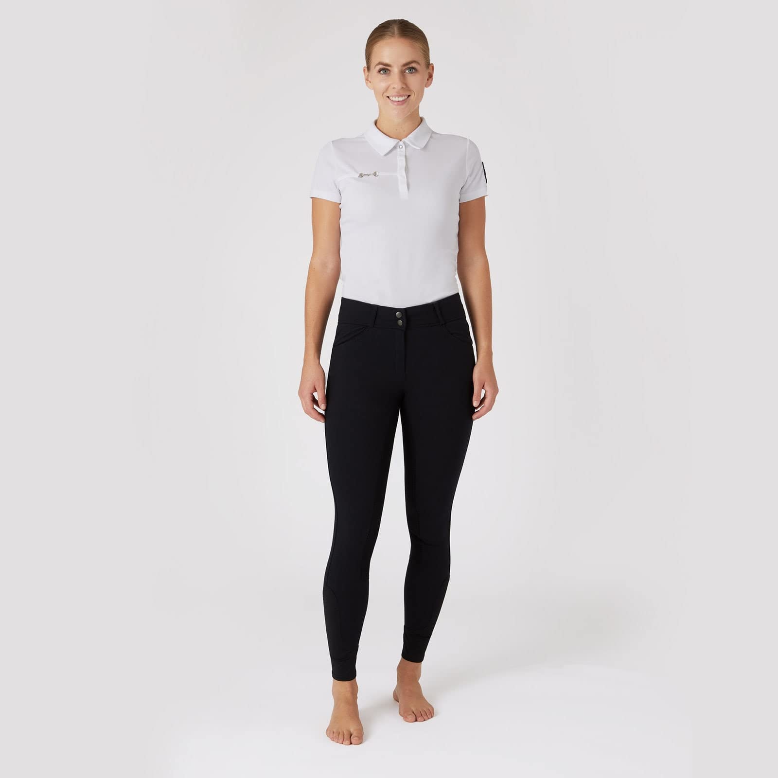Emma Womens Classic Full Seat Breeches with Crystals - Black - 24