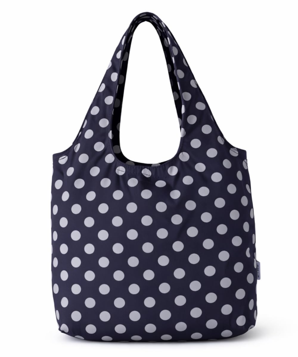 NANOPLUS Ultimate Foldable Travel Tote Bag - Reusable Shopping Bag - Compact & Portable & Lightweight (Polkadot, 19L)