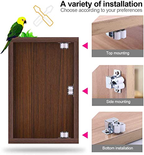 HQDeal 12PCS Door Catches, Double Roller Strong Hold Cupboard Cabinet Door Catches with Screws, Double Roller Catch Cabinet Catch Door Latch for Home Furniture Cabinet Cupboard (Zinc Plated)