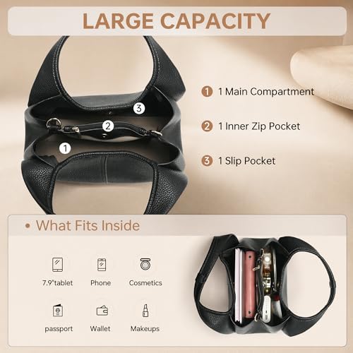 Bolso bandolera de cuero para mujer miniatura 4