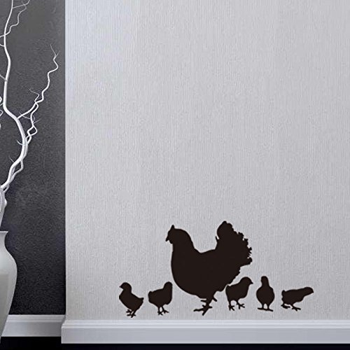 Vinilo decorativo DNVEN gallina con pollitos 29 x 14 in miniatura 2