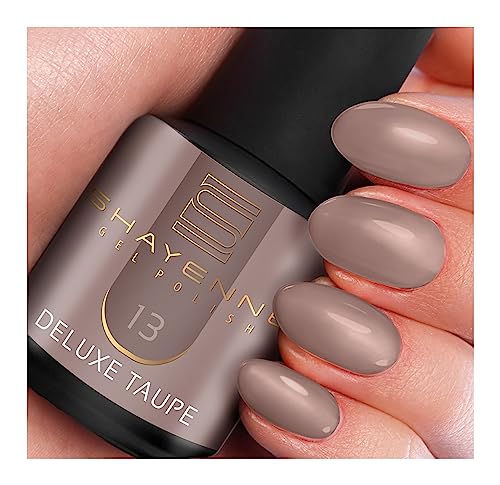 SHAYENNE UV Gel Nagellack Beige 15ml – 13 Deluxe Taupe – Hochdeckend, Glänzend – Made in Germany – Langanhaltend, Kratzfest & Splitterfest – Für UV/LED Lampe – Studio Qualität