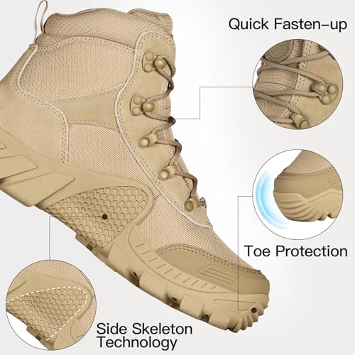 free soldier men39s waterproof hiking boots tactical work boots outdoor lightweight military boots