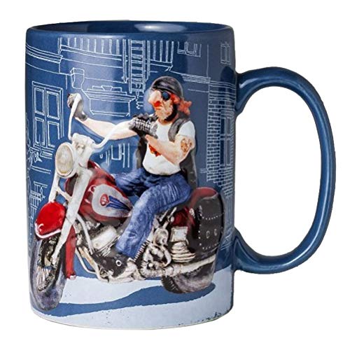 Guillermo Forchino Taza The Motorbike, cerámica, Multicolor, 8 x 8 x 12 cm