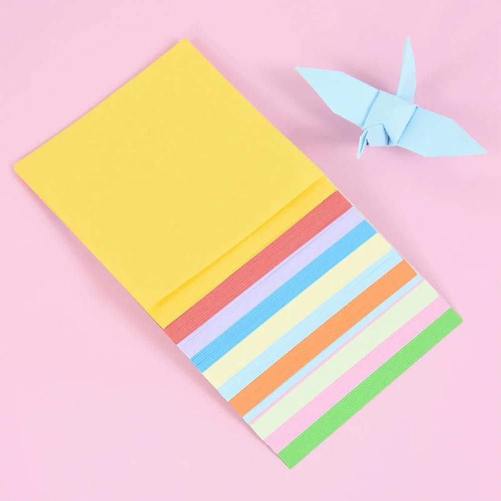 100 Blatt 8–15 cm Origami-Papier, doppelseitig, farbiges Origami-Papier, leicht zu falten, DIY, handgefertigtes Faltpapier, Kunsthandwerk