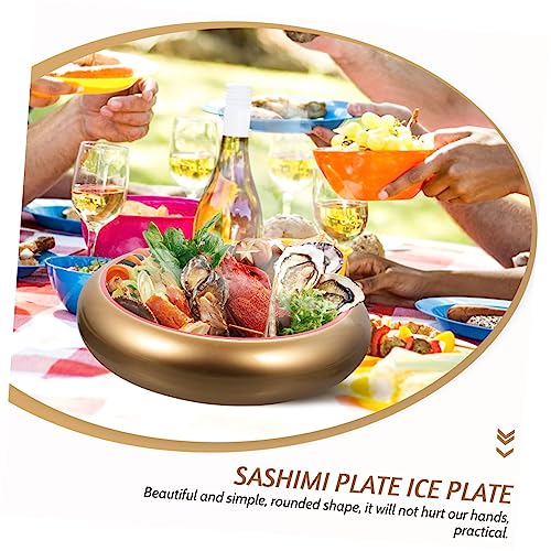 Set de platos redondos de plástico para sushi miniatura 5