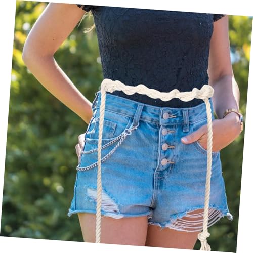 Gatuida Soft Rope Belt Macrame Cord for Women Decorative Woven Belt Craft Rope Accessory4