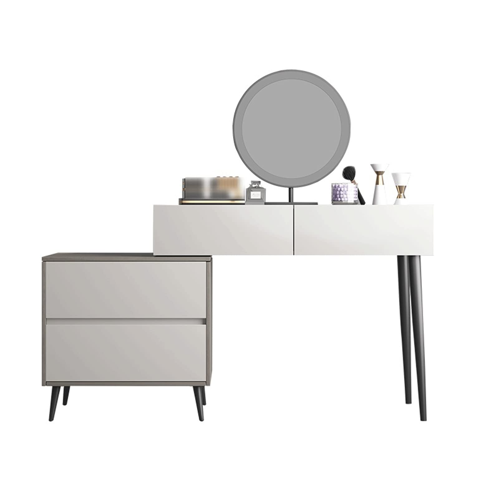 Modernes Make-up mit integriertem Stauraum – kleiner Familien-Kommode für Schlafzimmer – Stilvoller und funktionaler Schminktisch für Zuhause