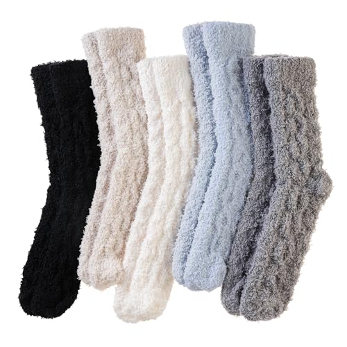 Image of DoSmart Fuzzy Socks For Women Slipper Warm Fluffy Soft Winter Cozy Plush Cabin Sleep Christmas Home Socks